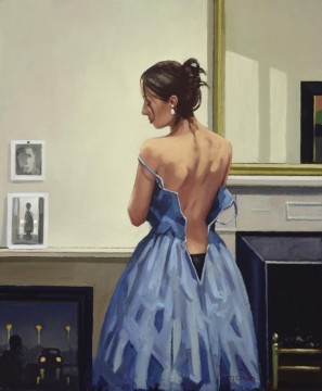 青いガウン 現代のジャック・ヴェトリアーノ Oil Paintings